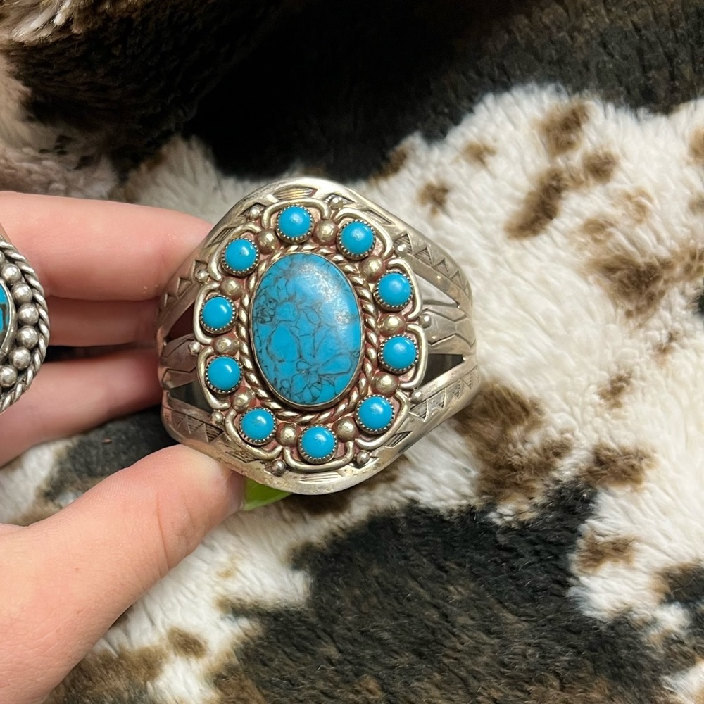 Genuine turquoise cuff vintage